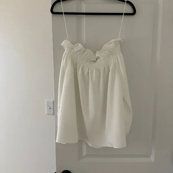 NWT Tuckernuck Marguerite White Off the Shoulder Blouse - Picture 8 of 14